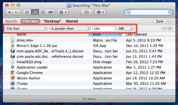 what is the file size of itunes app for mac